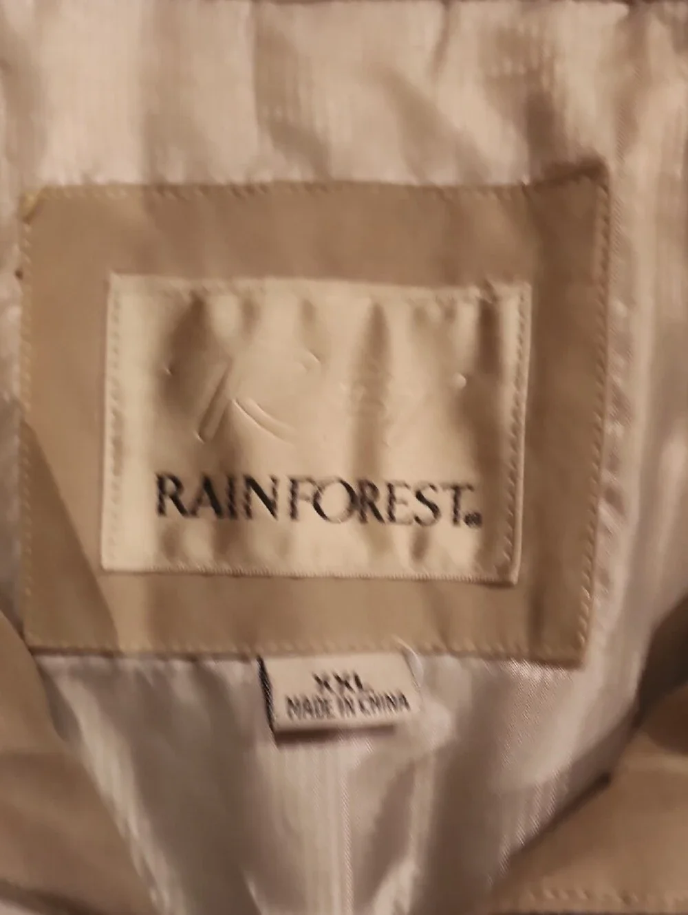 Vtg tan Rainforest full-zip lightweight jacket